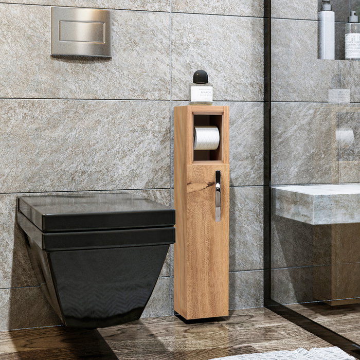 Hanah Home Armario de Baño Star Oak Roble Escandinavo 15x65x12 cm